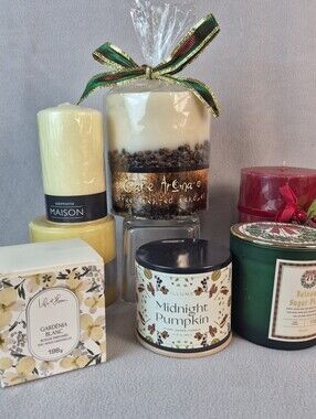 Large Candle Bundle – Set of 7 – New – Mixed Scents & Décor Candles